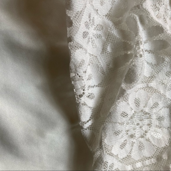 Ivory 70's Inspired Floral Lace V Neck Dress S - Picture 5 of 9